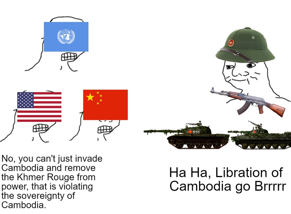 Based Vietnam librating Cambodian from the Khmer Rouge despite negative reaction from the international community